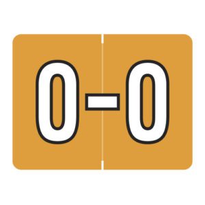 Datafile Compatible Alpha Labels, Letter "O", Light Orange, Laminated Stock, 15/16" X 1-1/4" Individual Letters - Roll of 500 - Image 1