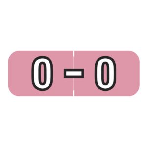 Barkley FABAM Compatible Alpha Labels, Letter "O", Pink, Laminated Stock, 1/2" X 1-1/2" Individual Letters - Roll Of 500 - Image 1