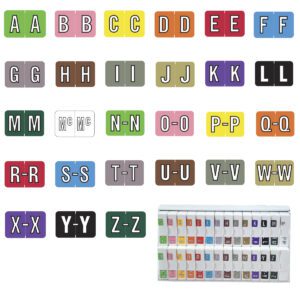 Barkley FABEM Compatible Alpha Labels, Letter "A-Z" plus Mc, Laminated Stock, 1" X 1-1/2" Individual Letters - 27 Rolls Of 500 - Image 1