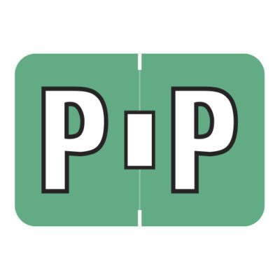 Colwell Jewel Tone Compatible Alpha Labels, Letter “P”, Dark Green ...