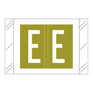 Tabbies 12000 Compatible Alpha Labels, Letter "E", Pale Green, Laminated Stock, 1" X 1-1/2" Individual Letters - Roll of 500 - Image 1