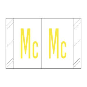 Tabbies 12000 Compatible Alpha Labels, Letter "Mc", White, Laminated Stock, 1" X 1-1/2" Individual Letters - Roll of 500 - Image 1