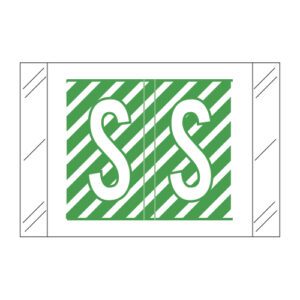 Tabbies 12000 Compatible Alpha Labels, Letter "S", Dark Green, Laminated Stock, 1" X 1-1/2" Individual Letters - Roll of 500 - Image 1