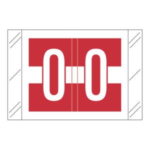 Tabbies 12030 Compatible Alpha Labels, Letter "O", Red, Laminated Stock, 1" X 1-1/2" Individual Letters - Roll of 500 - Image 1