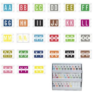 Tabbies 12030 Compatible Alpha Labels, Letter "A-Z" plus Mc, Laminated Stock, 1" X 1-1/2" Individual Letters - 27 Rolls Of 500 - Image 1
