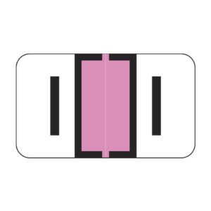 Jeter 0200 Compatible Alpha Labels, Letter "I", Pink,  Laminated Stock, 15/16" X 1-5/8" Individual Letters - Roll of 500