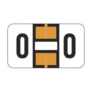 Jeter 0200 Compatible Alpha Labels, Letter "O", Orange,  Laminated Stock, 15/16" X 1-5/8" Individual Letters - Roll of 500