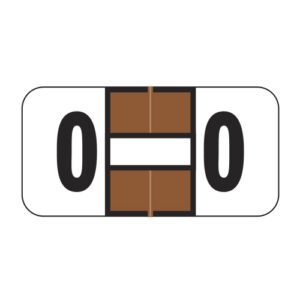 Jeter 2900 Compatible Alpha Labels, Letter "O", Brown,  Laminated Stock, 3/4" X 1-1/2" Individual Letters - Roll of 500 - Image 1