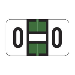 Jeter 7200 Compatible Alpha Labels, Letter "N", Dark Green, Laminated Stock, 15/16" X 1-5/8" Individual Letters - Roll of 500 - Image 1