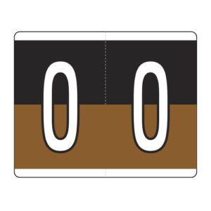 Kardex PSF-139 Compatible Alpha Labels, Letter "O", Brown/Black, Laminated Stock, 1-1/4" x 1-1/2", Individual Letters - Roll of 500 - Image 1