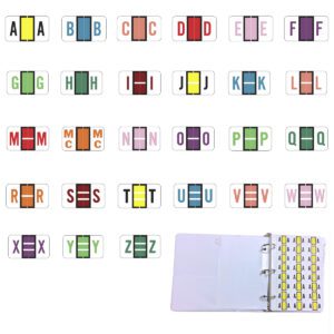 POS Compatible Alpha Ringbook Sheets, Letter "A-Z" plus Mc set, Laminated Stock, 15/16" X 1-5/8" Individual Letters - Pack of 6,480 labels - Image 1