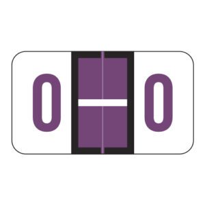 POS Compatible Alpha Ringbook Sheets, Letter "O", Purple, Laminated Stock, 15/16" X 1-5/8" Individual Letters - Roll of 240 - Image 1