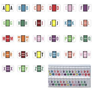 POS 3400 Compatible Alpha Labels, Letter "A-Z" Plus Mc Set, Laminated Stock, 15/16" X 1-5/8" Individual Letters - 27 Roll of 500 - Image 1