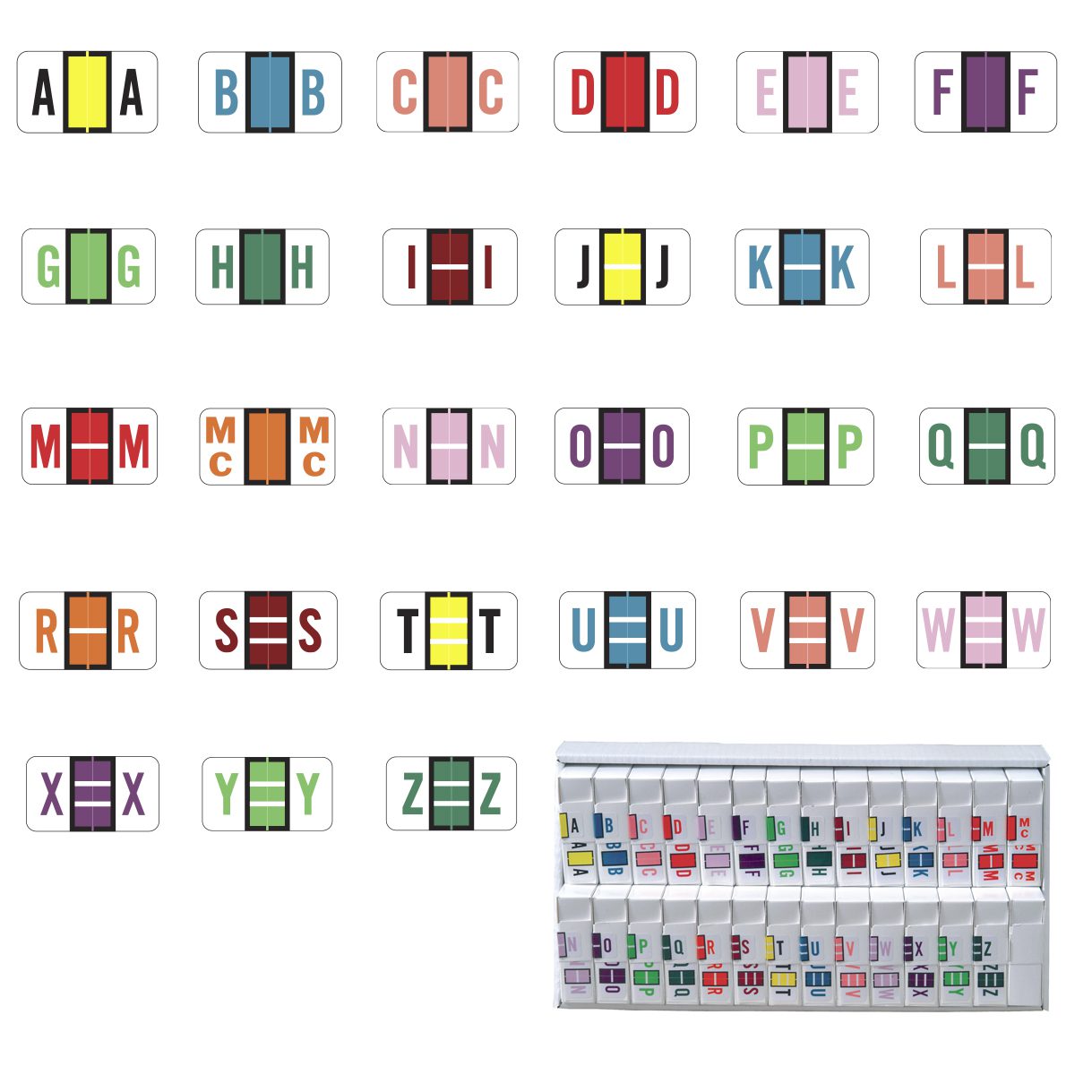 Label Block Letters POS 3400 Compatible Alpha Labels, Letter “A-Z” Plus Mc Set, Laminated ...