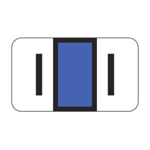 POS Compatible Alpha Ringbook Sheets, Letter "I", Royal Blue, Laminated Stock, 15/16" X 1-5/8" Individual Letters - Roll of 240 - Image 1