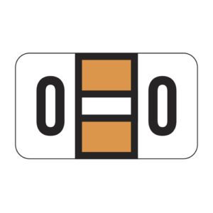 POS Compatible Alpha Ringbook Sheets, Letter "O", Orange, Laminated Stock, 15/16" X 1-5/8" Individual Letters - Roll of 240 - Image 1