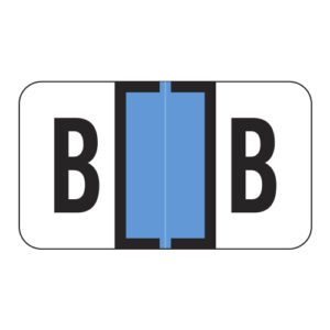 Safeguard 514 Compatible Alpha Labels, Letter "B", Blue, Laminated Stock, 15/16" X 1-5/8" Individual Letters - Roll of 500 - Image 1