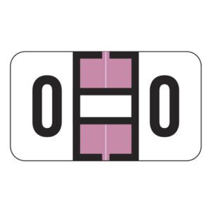 Safeguard 514 Compatible Alpha Labels, Letter "O", Pink, Laminated Stock, 15/16" X 1-5/8" Individual Letters - Roll of 500 - Image 1
