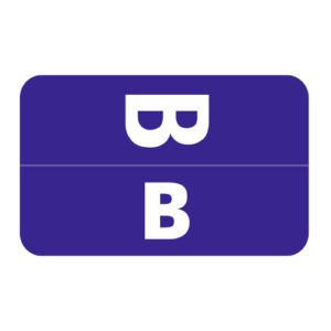 Tab/Smead ACC Compatible Alpha Labels, Letter "B", Royal Blue, Laminated Stock, 1-5/8" X 1" Individual Letters - Roll of 250 - Image 1