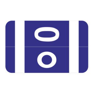 Tab/Smead ACC Compatible Alpha Labels, Letter "O", Royal Blue, Laminated Stock, 1-5/8" X 1" Individual Letters - Roll of 250 - Image 1