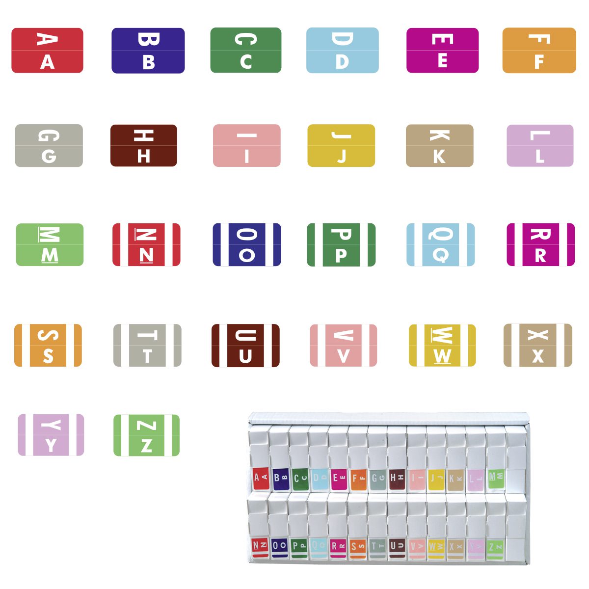 Tab/Smead ACC Compatible Alpha Labels, Letter “A-Z” Plus Mc Set – Tray ...