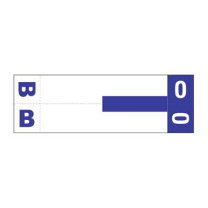 Smead SNCC Compatible Alpha Labels, Letter "BO", Royal Blue, Unaminated Stock, 1-5/32" X 3-5/8" Individual Letters - Pack of 100 - Image 1