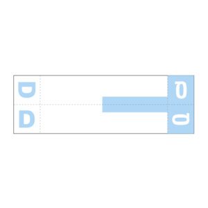 Smead SNCC Compatible Alpha Labels, Letter "DQ", Light Blue, Unaminated Stock, 1-5/32" X 3-5/8" Individual Letters - Pack of 100 - Image 1