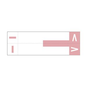 Smead SNCC Compatible Alpha Labels, Letter "IV", Pink, Unaminated Stock, 1-5/32" X 3-5/8" Individual Letters - Pack of 100 - Image 1