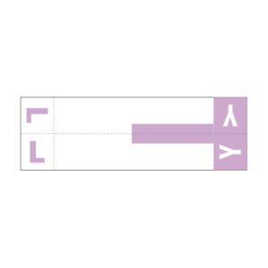 Smead SNCC Compatible Alpha Labels, Letter "LY", Lilac, Unaminated Stock, 1-5/32" X 3-5/8" Individual Letters - Pack of 100 - Image 1