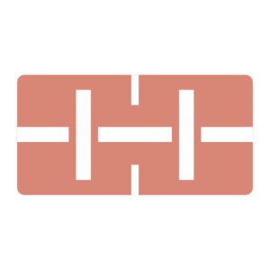 TBAV Compatible Alpha Labels, Letter "I", Pink, Vinyl Stock, 1/2" X 1" Individual Letters - Roll of 500 - Image 1