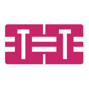 TBAV Compatible Alpha Labels, Letter "T", Red, Vinyl Stock, 1/2" X 1" Individual Letters - Roll of 500 - Image 1