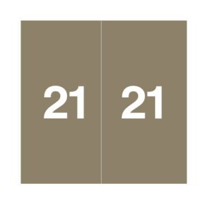 2021 Year Labels, Gray, Ames Compatible, 1-7/8" X 1-7/8" - Roll of 500 - Image 1