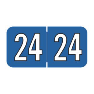 2024 Year Labels, Blue, Amerifile Compatible, Laminated Stock, 3/4" X 1-1/2" - Roll of 500 - Image 1