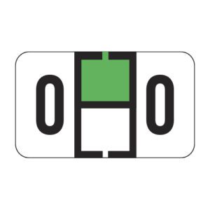 TRAM Compatible Alpha Labels, Letter "O", Dark Green, Laminated Stock, 15/16" X 1-5/8" Individual Letters - Roll of 500 - Image 1
