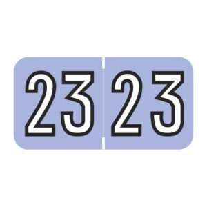 2023 Year Labels, Lilac, Barkley Compatible, Laminated Stock, 3/4" X 1-1/2" - Bulk (5 Rolls of 500) - Image 1