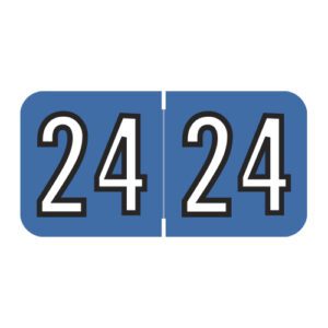 2024 Year Labels, Blue, Barkley Compatible, Laminated Stock, 3/4" X 1-1/2" - Roll of 500 - Image 1